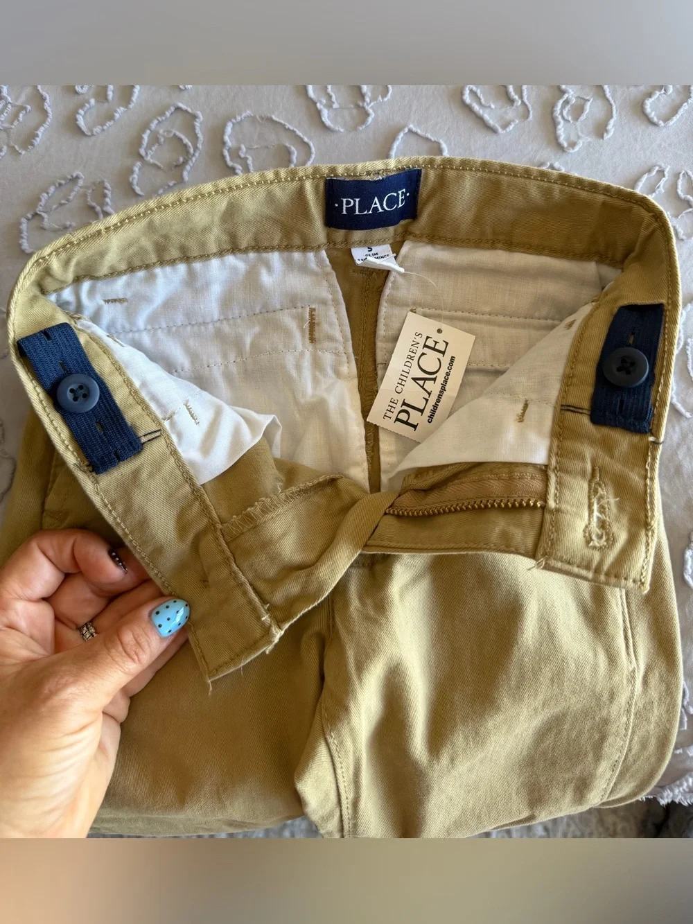 NWT The Children’s Place Boys 5 Slim Flax Khaki Chino Pants School Uniform